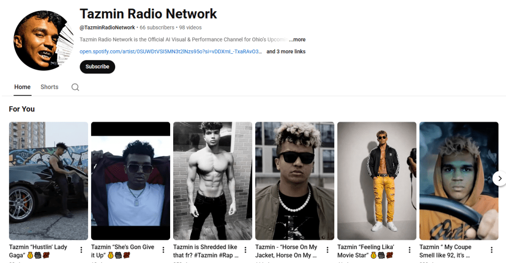 TAZMIN RADIO NETWORK OHIO RAPPER YOUTUBE CHANNEL